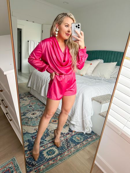 Pink satin romper from Cupshe. Size small and true to size!

#valentinesday #valentinesdayoutfit
#pinkoutfit #holidayfinds #holidayoutfit #pinkromper 

#LTKstyletip #LTKunder50 #LTKSeasonal