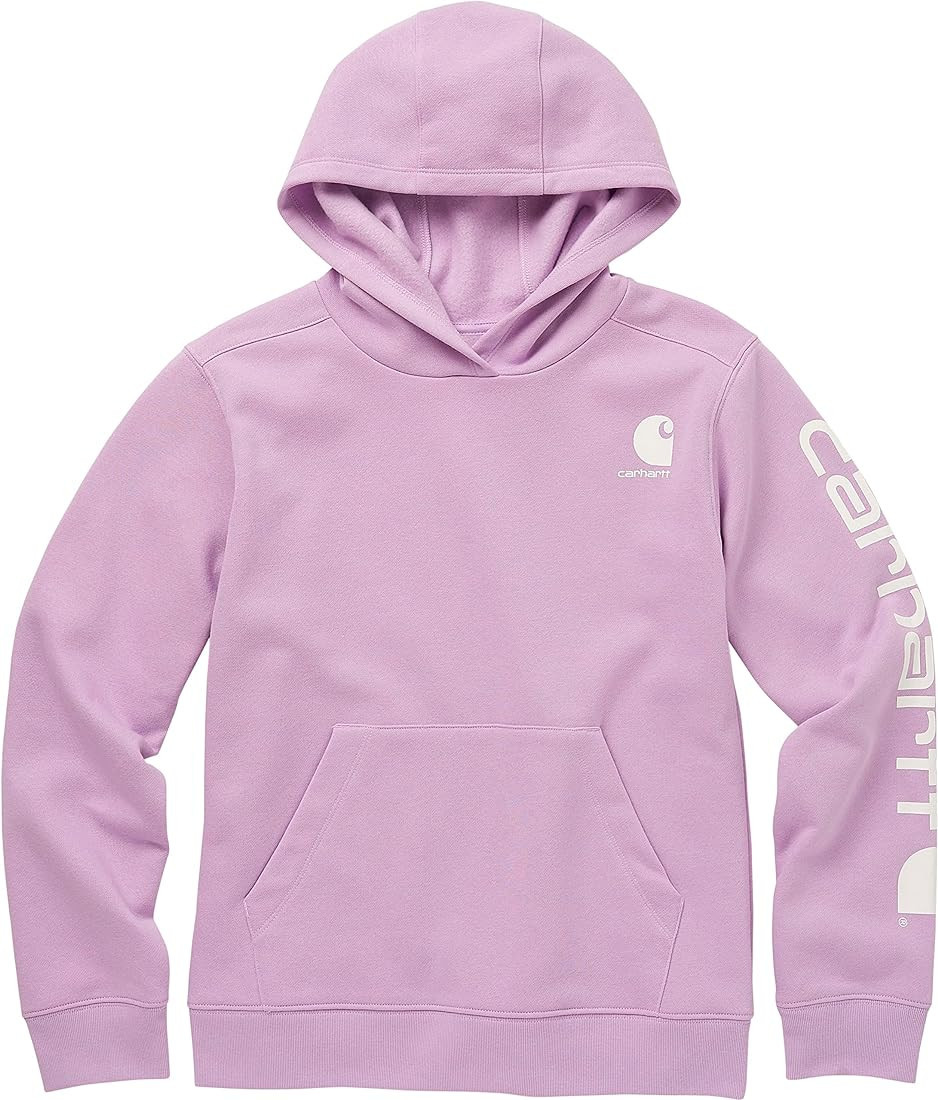 Carhartt Girls' Hoodie Fleece Pullover Sweatshirt | Amazon (US)