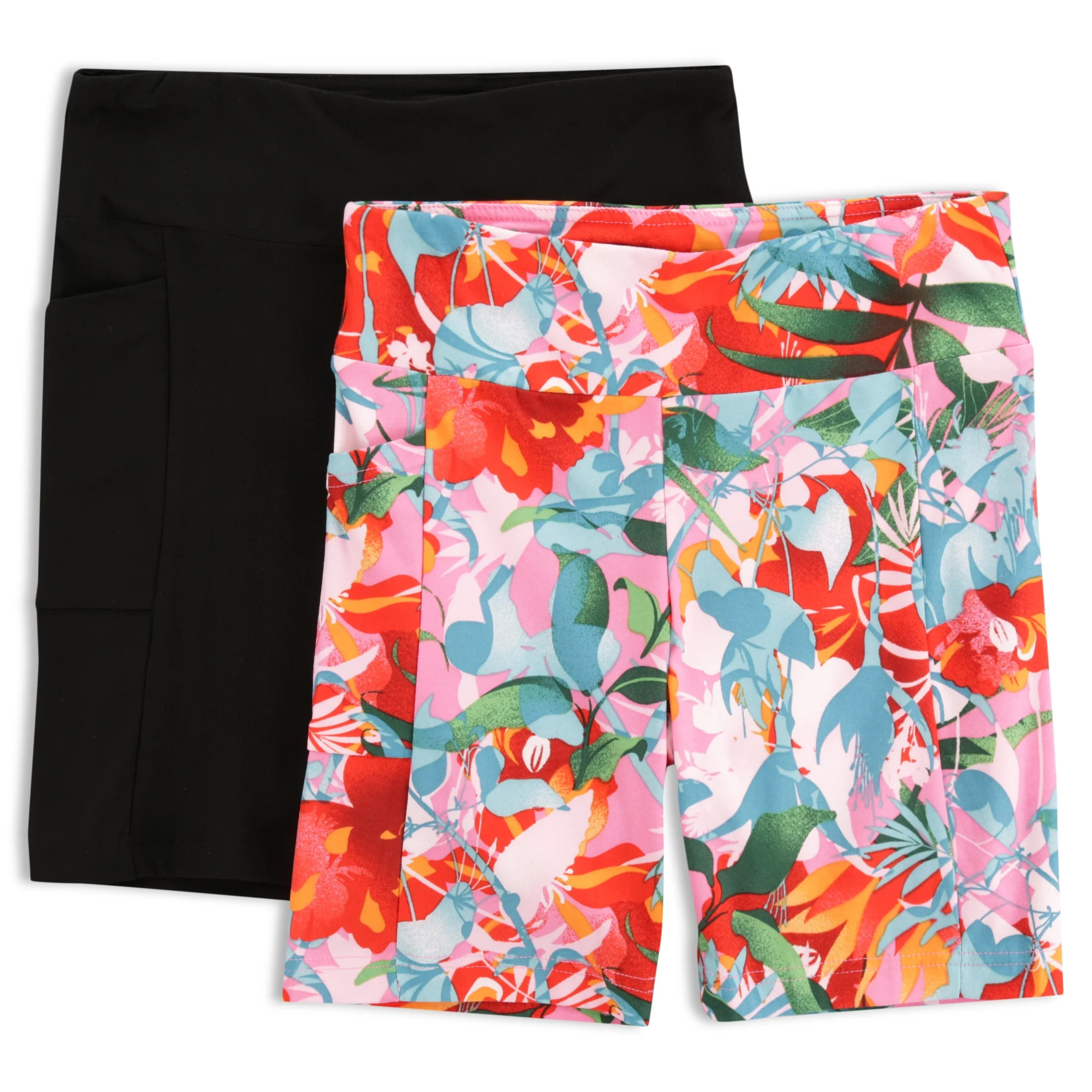 No Boundaries Juniors’ Bike Shorts, 2-Pack | Walmart (US)