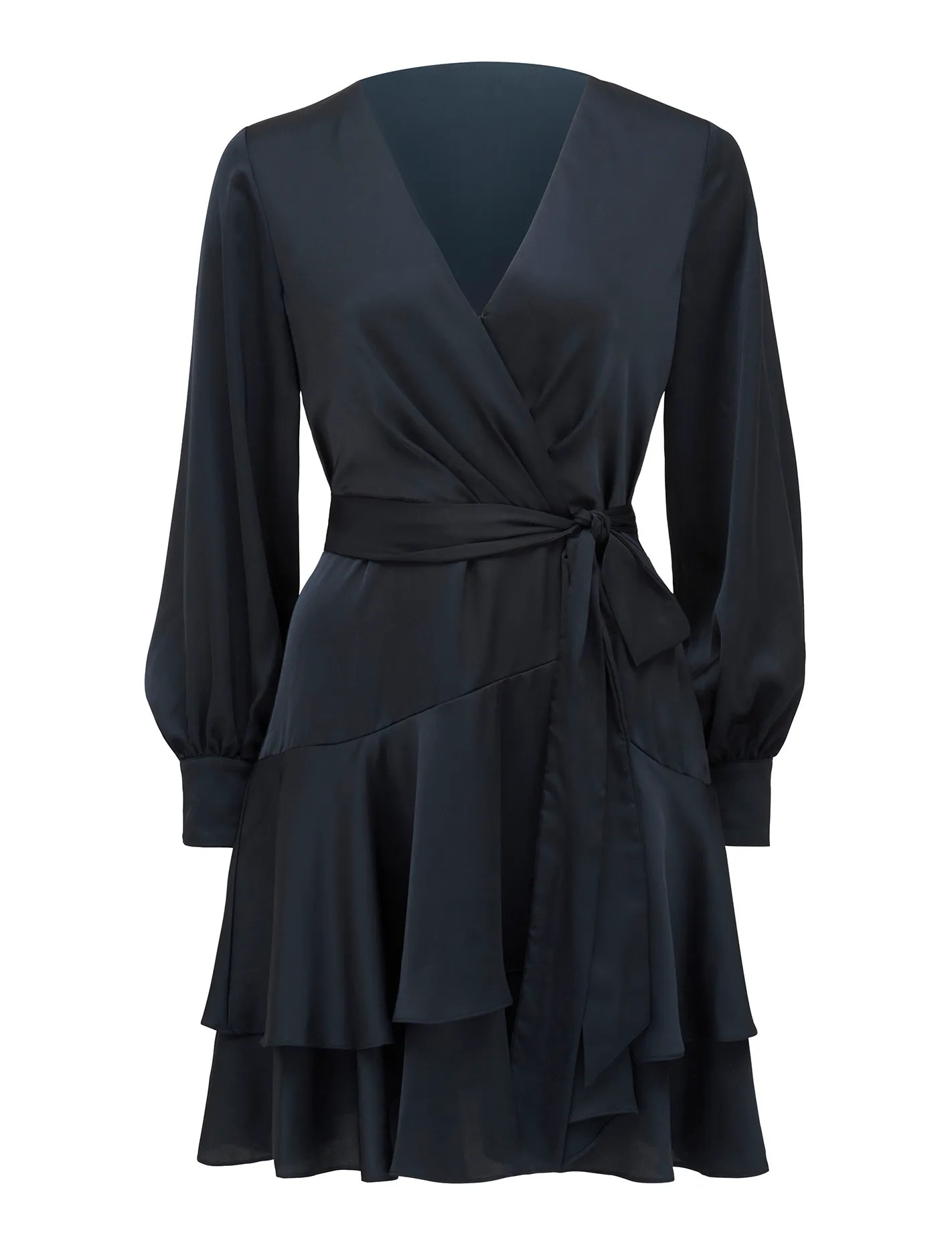 Emerson Long-Sleeve Satin Mini Dress | Forever New (AU)