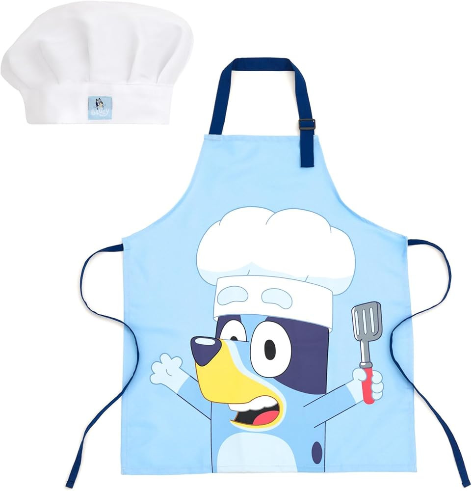 Bluey Twill Apron and Chef Hat Cooking Set Kid and Adult Sizes | Amazon (US)