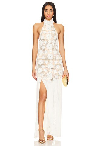 Bronx and Banco Maia Fringe Dress in Cream from Revolve.com | Revolve Clothing (Global)