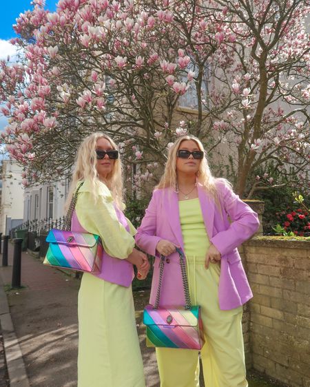 Spring looks, always love pastels for this season and these Kurt Geiger bags are a pastel rainbow dream!  If you are looking for colourful linen Mango also have the dreamiest pieces including this waistcoat and blazer! 🌸🌸 

#LTKSeasonal #LTKstyletip