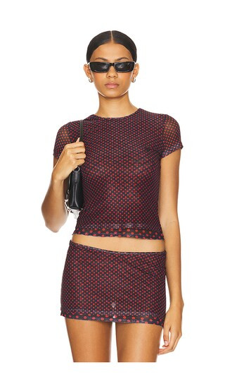 Mini Tee in Black Polka Dot | Revolve Clothing (Global)