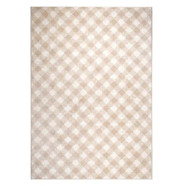 My Texas House Finley 7'10" x 9'10" Tan White Plaid Indoor Area Rug | Walmart (US)