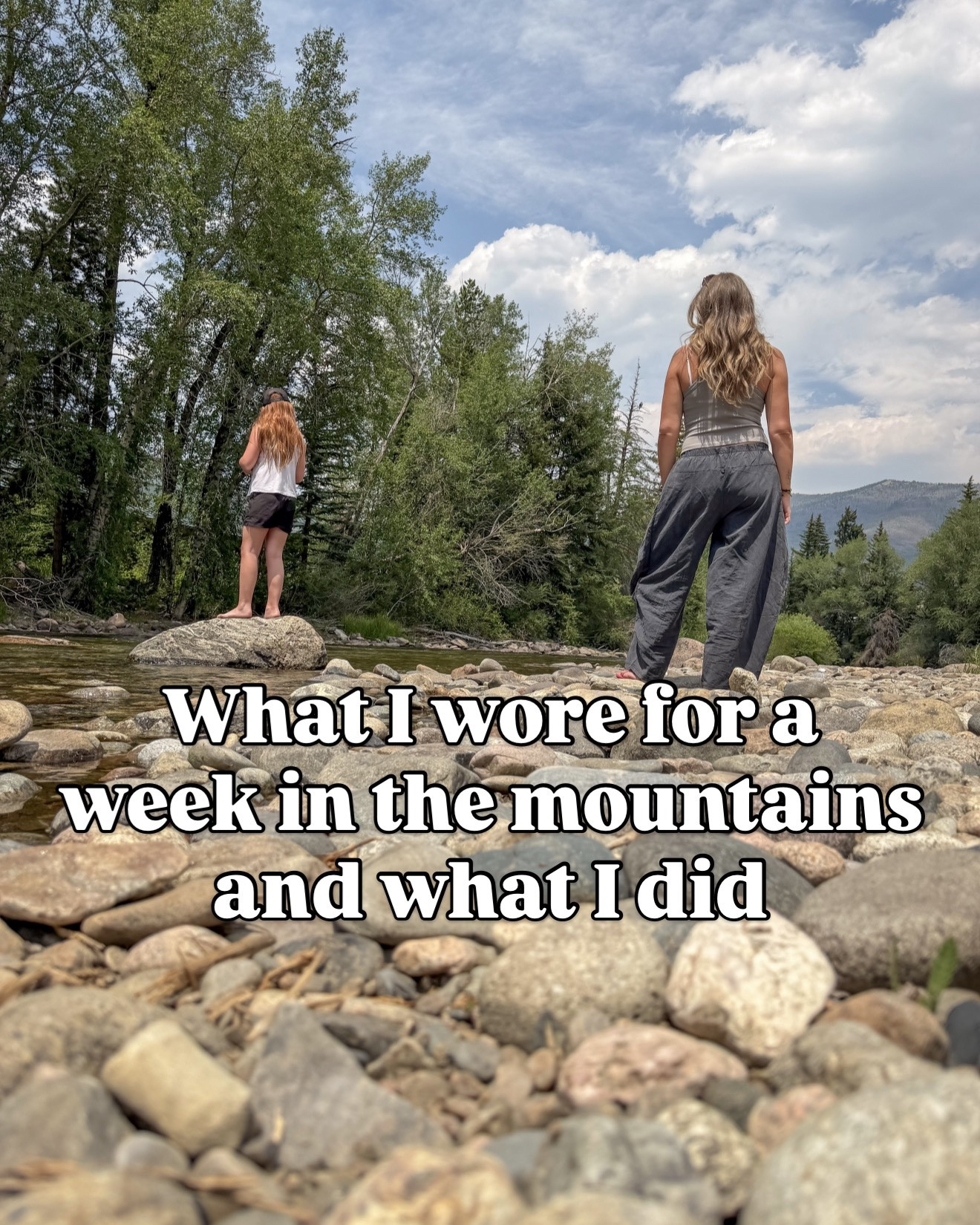 What I wore for a week in the mountains and what we did 
✨large tan tank (3 pack) medium pants
✨large tall jumpsuit 
✨large blue tank, large green pants
✨large grey button tank, 30 denim shorts
✨large black tank (same 3 pack) large grey active shorts
✨large striped halter top, medium pants (same as fishing day) 
✨large swim (both pieces) 
✨large black tank (3 pack) medium tall black wide leg pants
✨large grey tank, large green pants 
✨11 wide flip flops
✨10/11 rope sandals 
✨pink sandals are old, linked similar

#LTKTall #LTKOver40 #LTKTravel