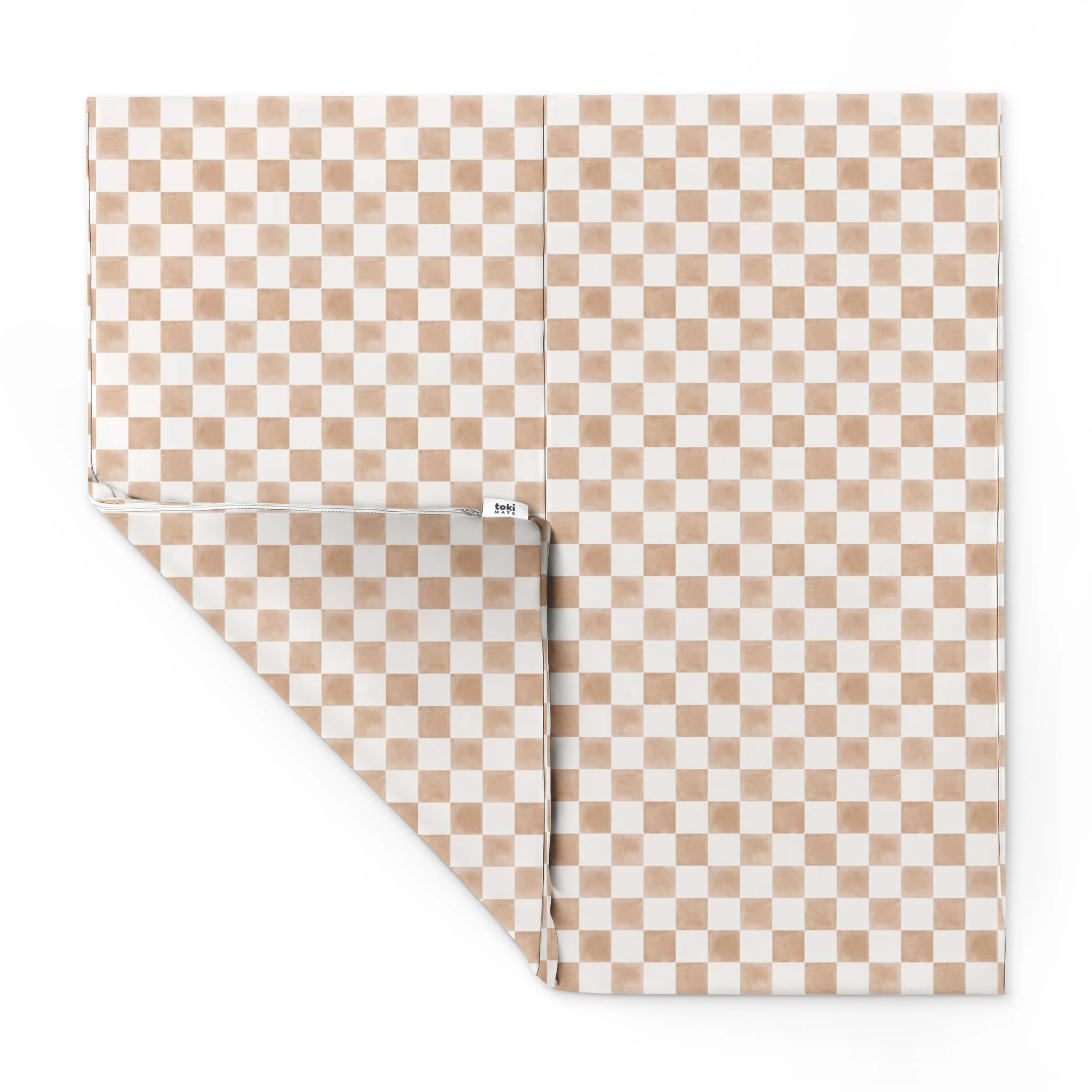 Checker Toffee Vegan Leather Mat | Toki Mats
