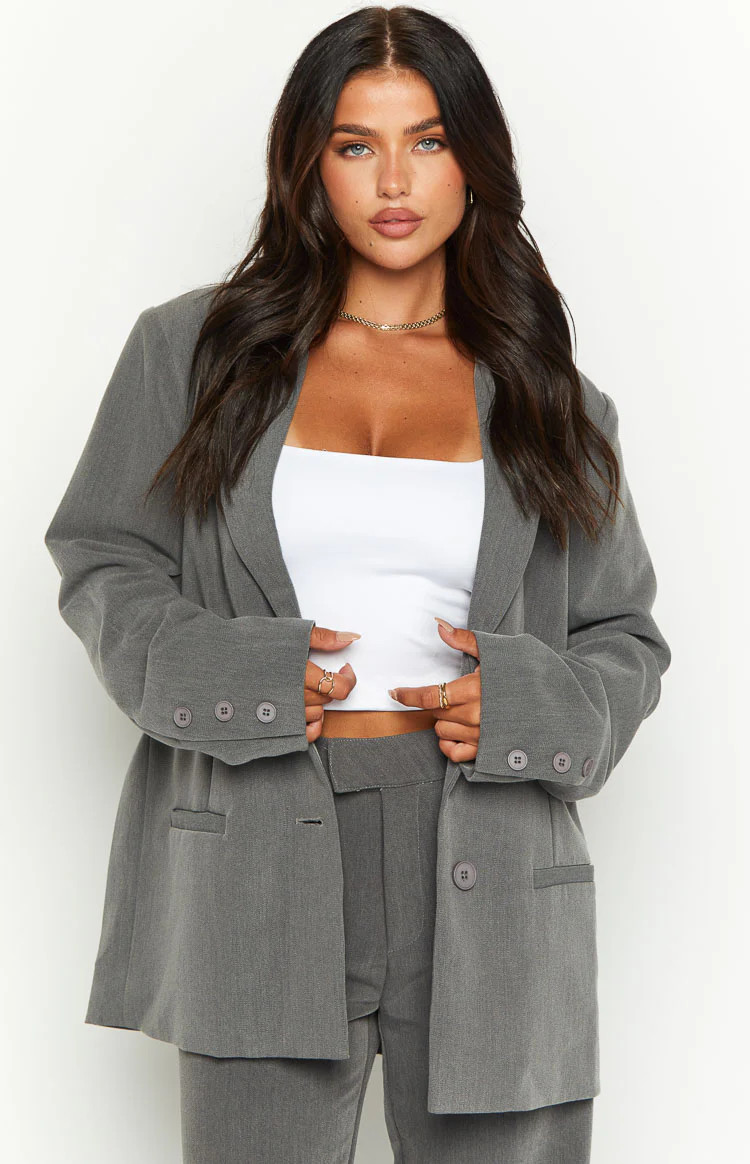 Allure Grey Blazer | Beginning Boutique (AU)