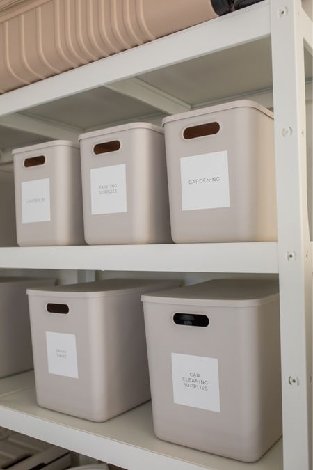 Storage bins in our garage 

Home organization, Amazon finds, Amazon home, Amazon favorites, what finds, organizing labels 

#LTKHome #LTKFindsUnder100
