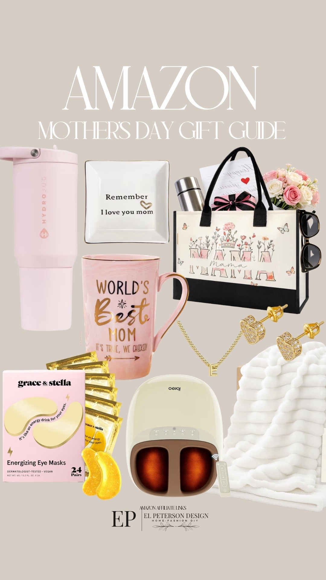 Amazon
Mothers Day Gift Guide
Tote bag
Water tumbler
Mug
Blanket
Jewelry dish 
Earrings
Necklace


#LTKMothersDay