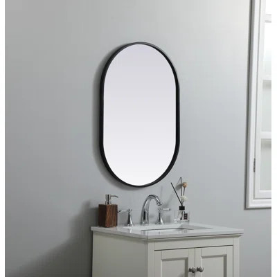 Axia Metal Oval Pill-Shaped Wall Mirror | Wayfair North America