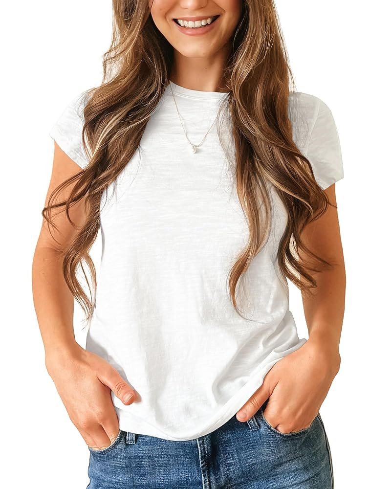 Stelle Womens Modal Soft Crewneck Short Sleeve T Shirts Summer Casual Basic Tops Tees | Amazon (US)