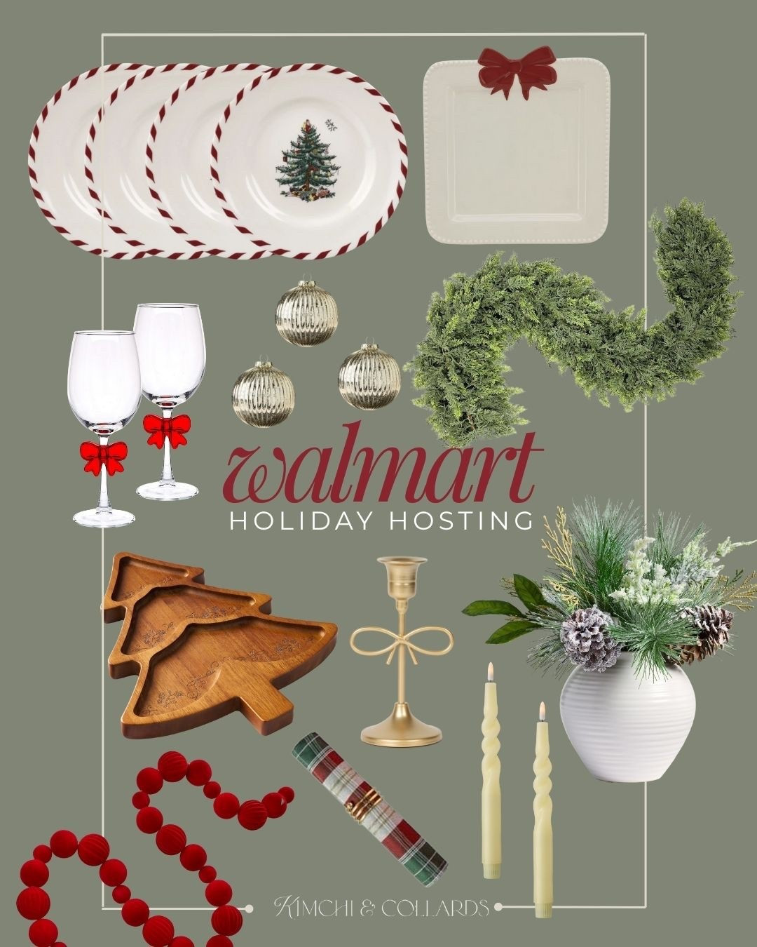 Walmart holiday hosting. This tree board and tree plates are perfect for hosting this season  . 

#LTKHome #LTKHoliday #LTKSeasonal