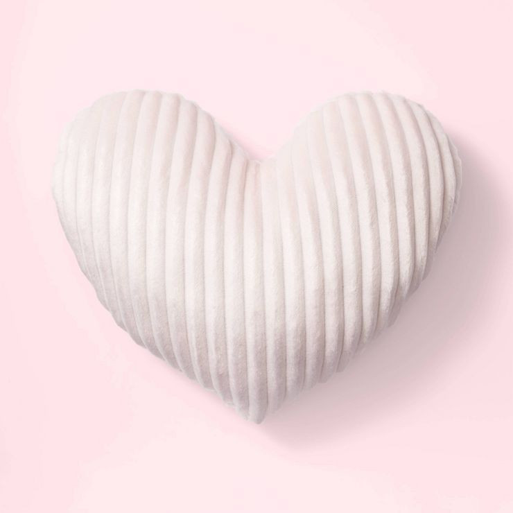 Ribbed Heart Shaped Throw Pillow - Spritz™ | Target