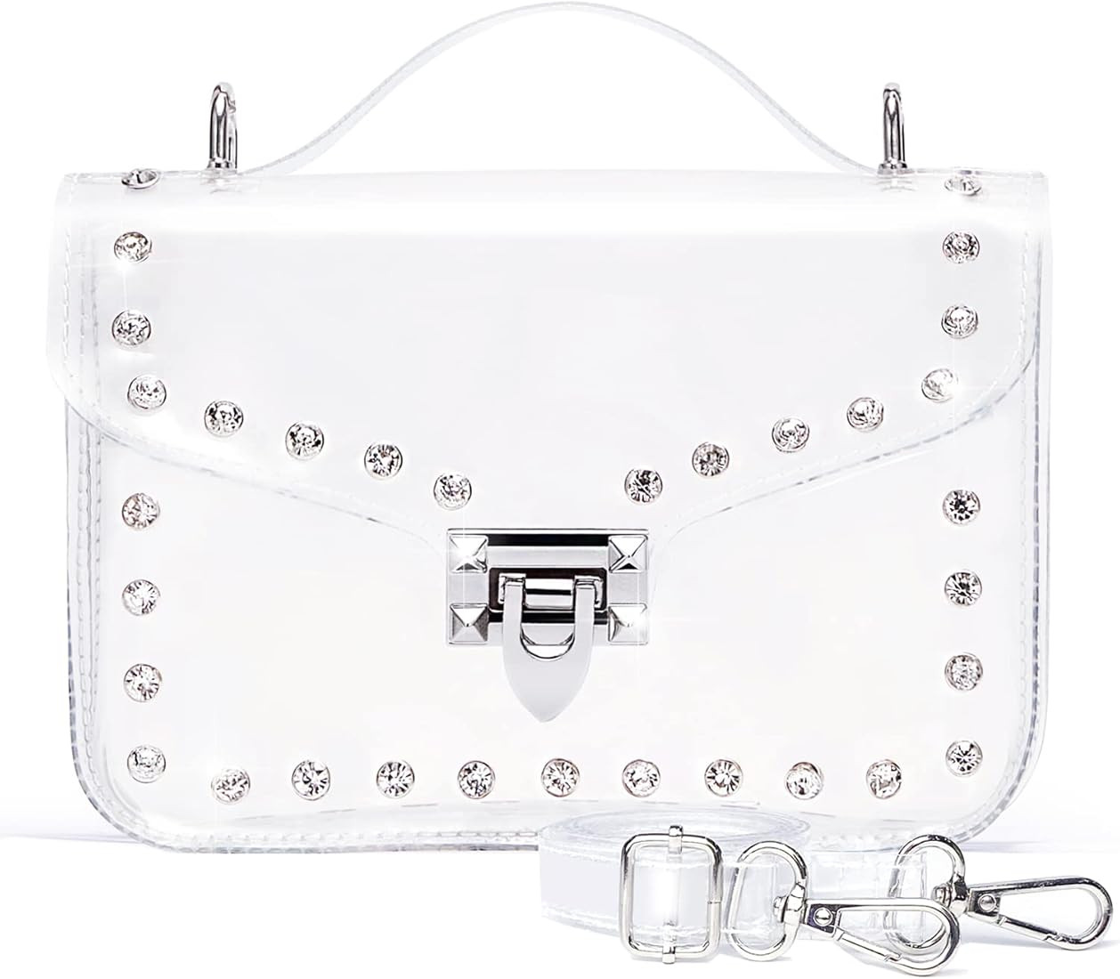 OllarKt Clear Purses For Women, Small Clear Clutch Purse Clear Crossbody Bag Stadium Approved Sil... | Amazon (US)