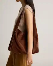 Italian Suede Slouchy Shoulder Bag | Quince