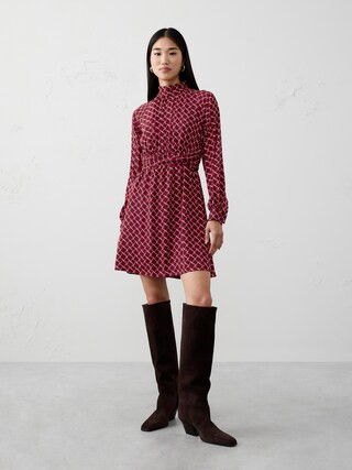 Twisted-Waist Mini Dress | Banana Republic Factory
