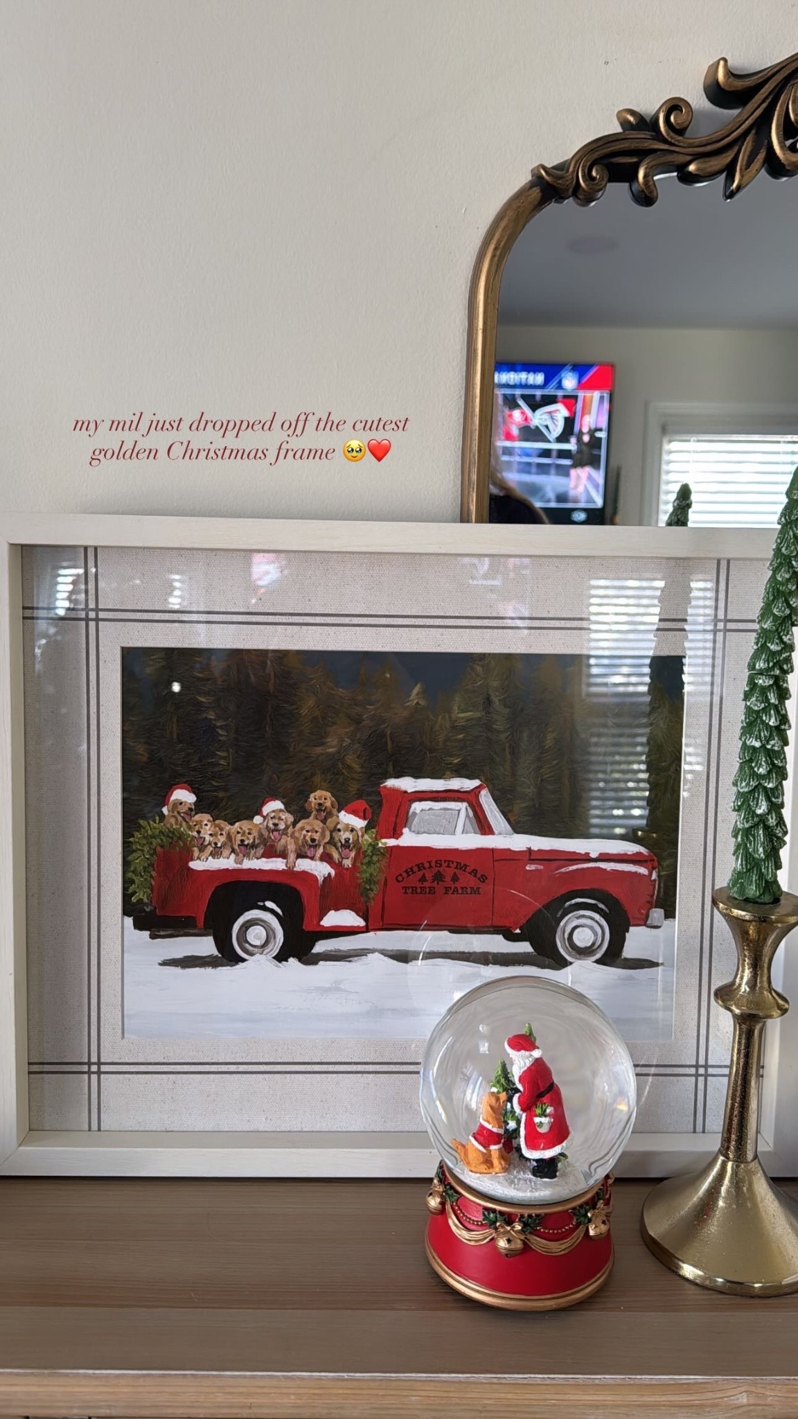 golden retriever Christmas frame🐶🚘🎄 

#LTKGiftGuide #LTKHoliday #LTKHome