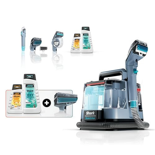 Shark PX202BRN StainStriker (4 Attachments) Portable Carpet & Upholstery Cleaner, Spot, Stain, Odor Eliminator & 32oz OXY Multiplier and 16oz Deep Clean Pro (PXCMBUNDLE) | Amazon (US)