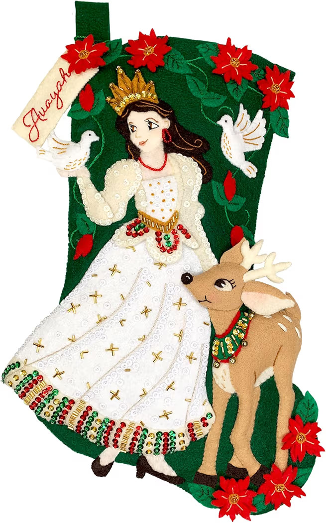 MerryStockings Christmas Princess Felt Stocking kit from | Amazon (US)