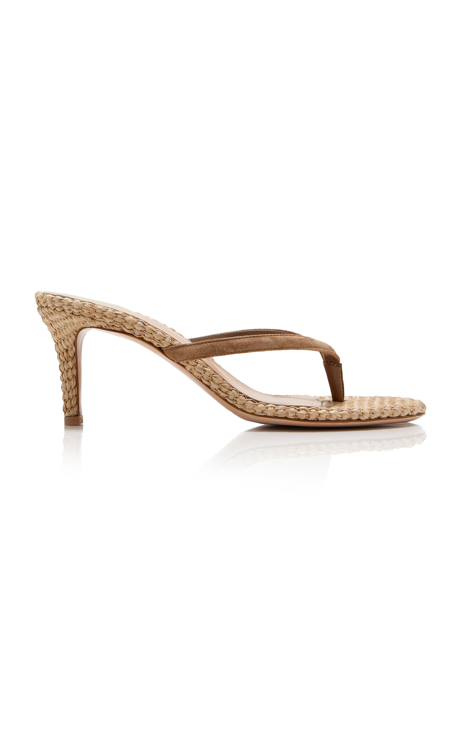 Gianvito Rossi - Calypso Suede Thong Sandals - Tan - IT 42 - Moda Operandi | Moda Operandi (Global)