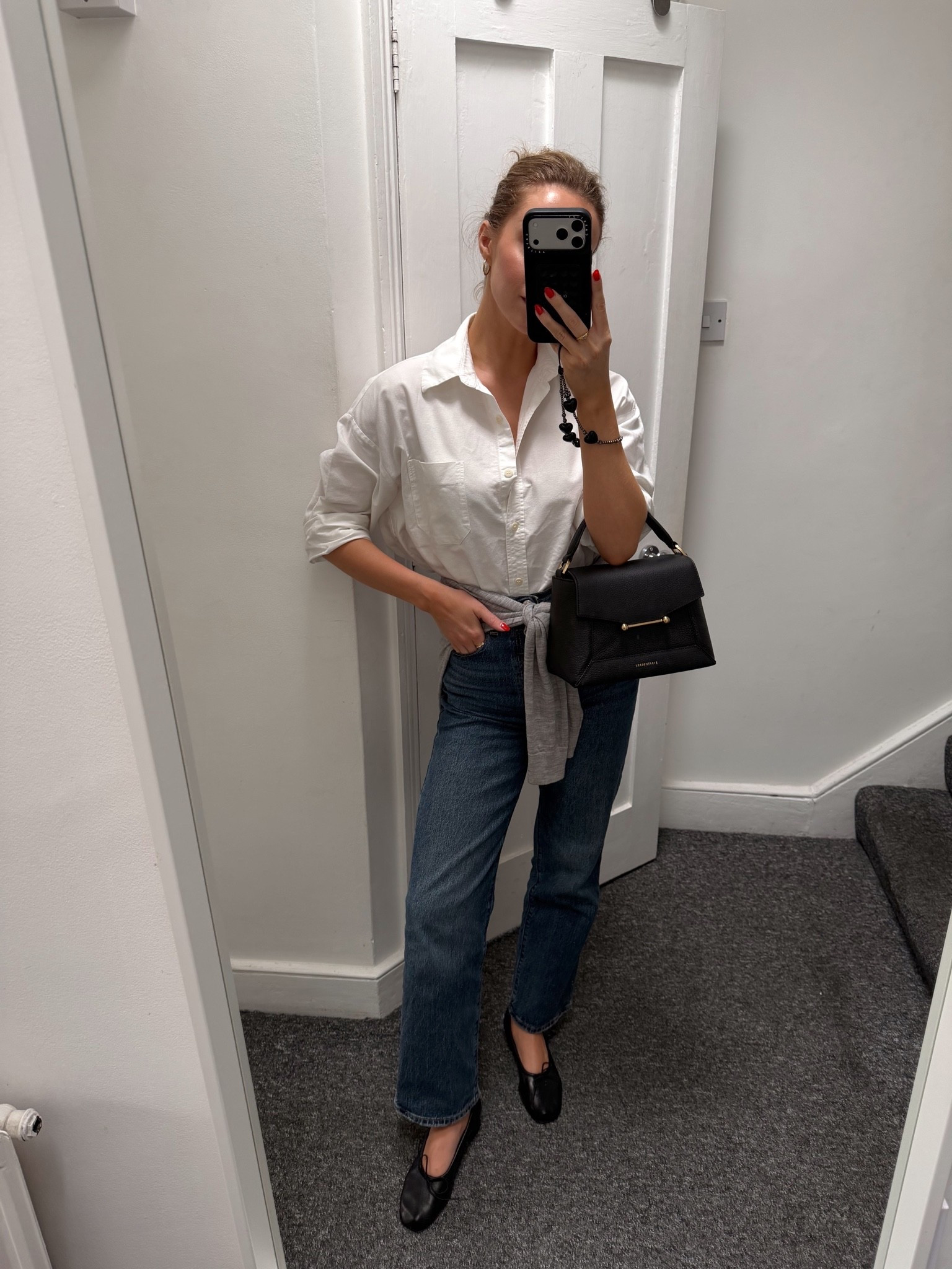 Autumn outfit, jeans, straight leg jeans, heel ballerina, white shirt

#LTKuk #LTKautumn #LTKstyletip