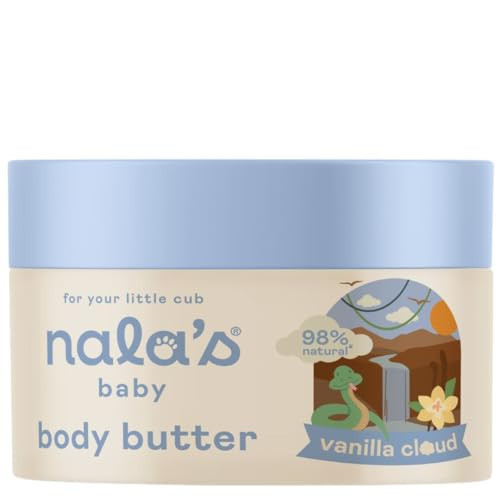 Nala's Baby Body Butter Vanilla Cloud | Allergen-Free Sweet Vanilla Fragrance | 98% Natural | Dermatologically-tested and Paediatrician-approved | Vegan | 200ml | Nalas Baby | Amazon (UK)