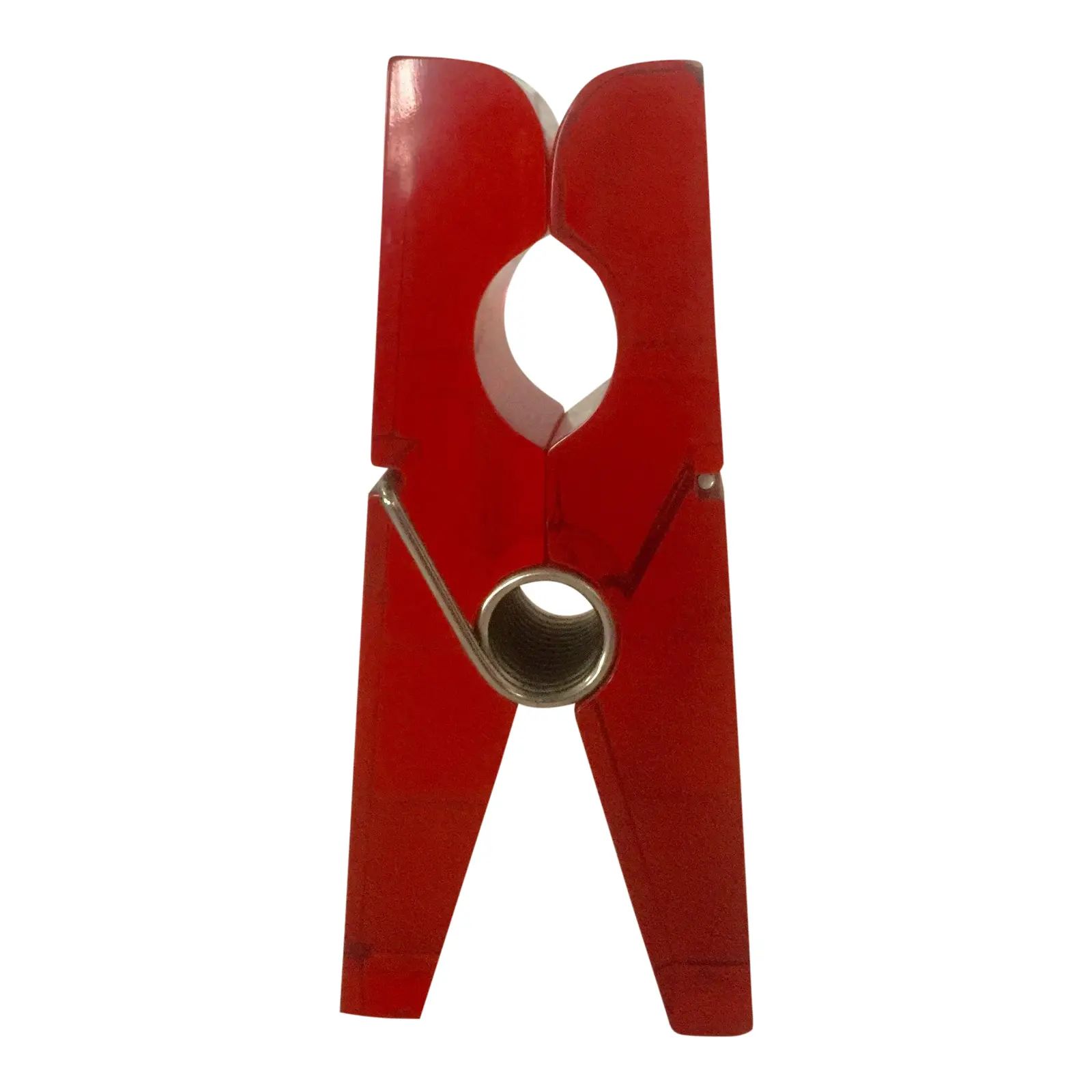 Giant Red Lucite Clothespin | Chairish