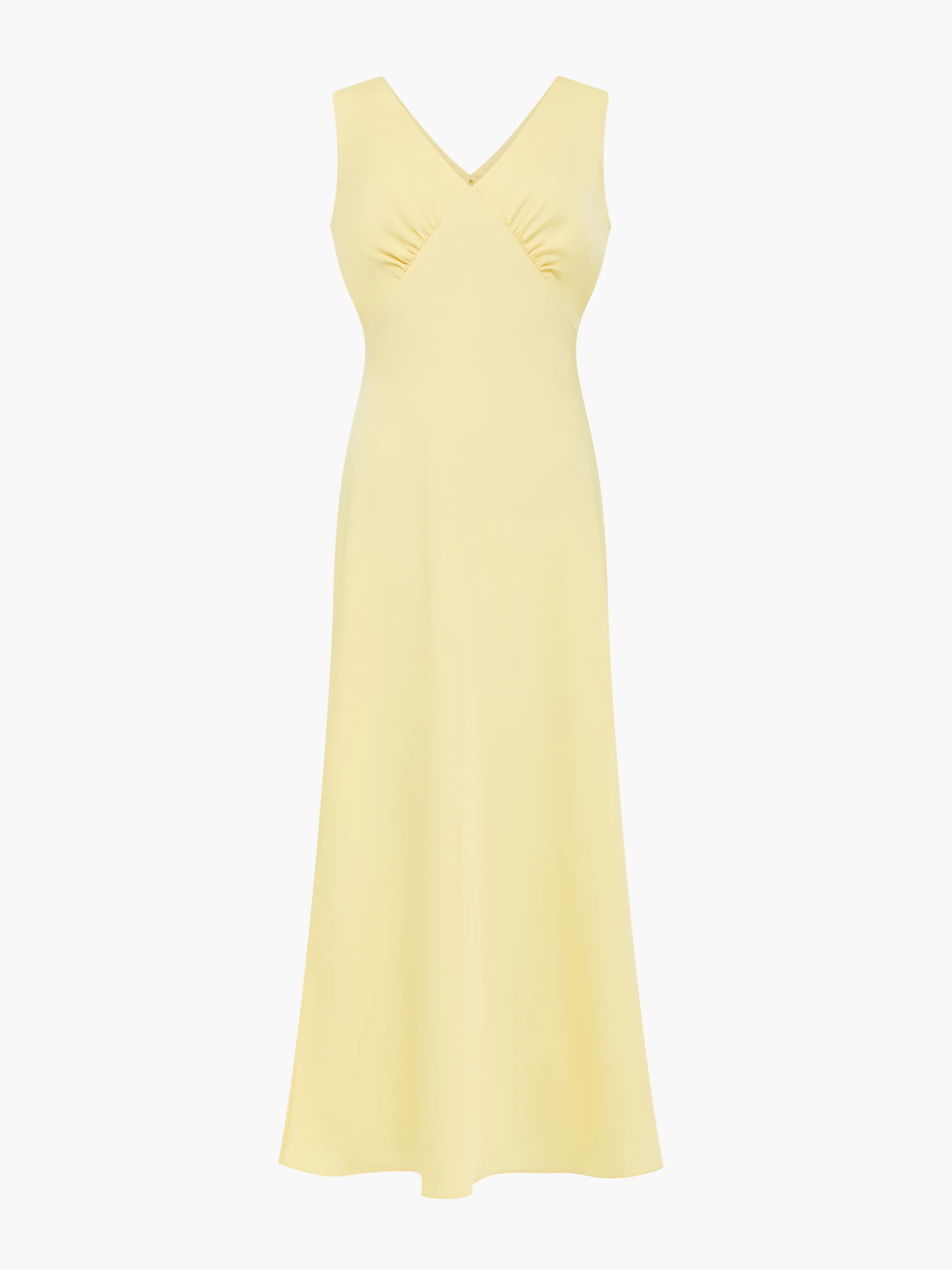 Bernice Satin Twill Butter Yellow Midi Slip Dress | French Connection (UK)
