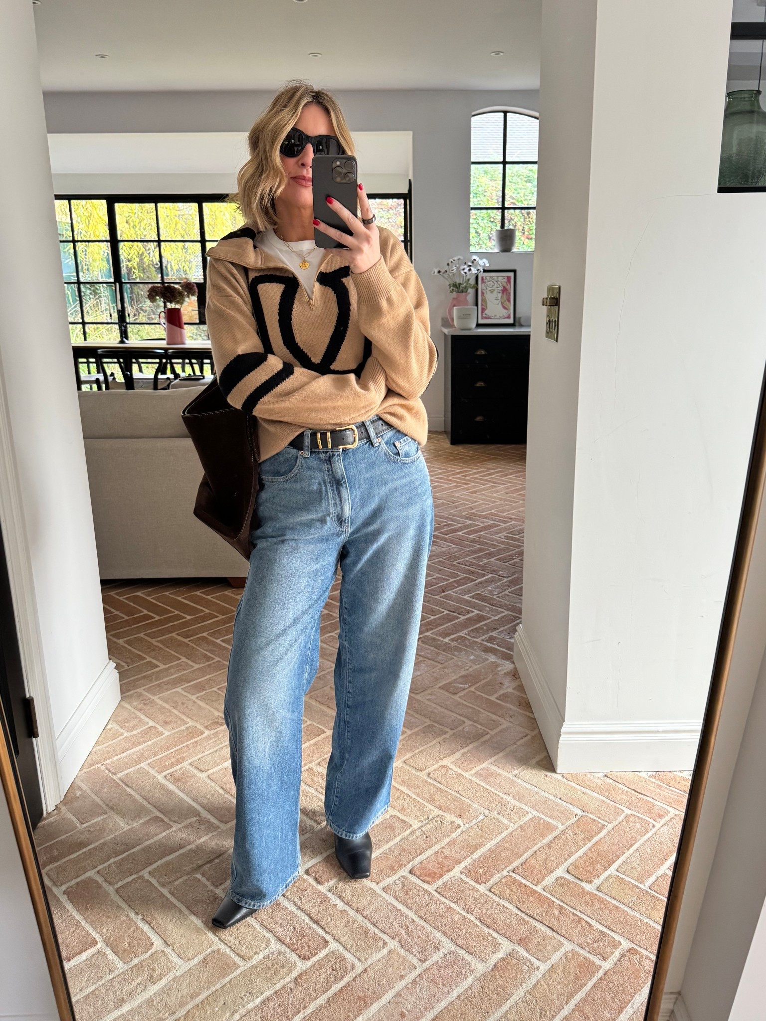 Chanel Inspired outfit - blue jeans + half zip + boots 

#LTKdatenight #LTKstyletip #LTKuk