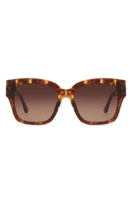 DIFF Bella III 54mm Gradient Square Sunglasses in Amber Tortoise/Brown at Nordstrom | Nordstrom