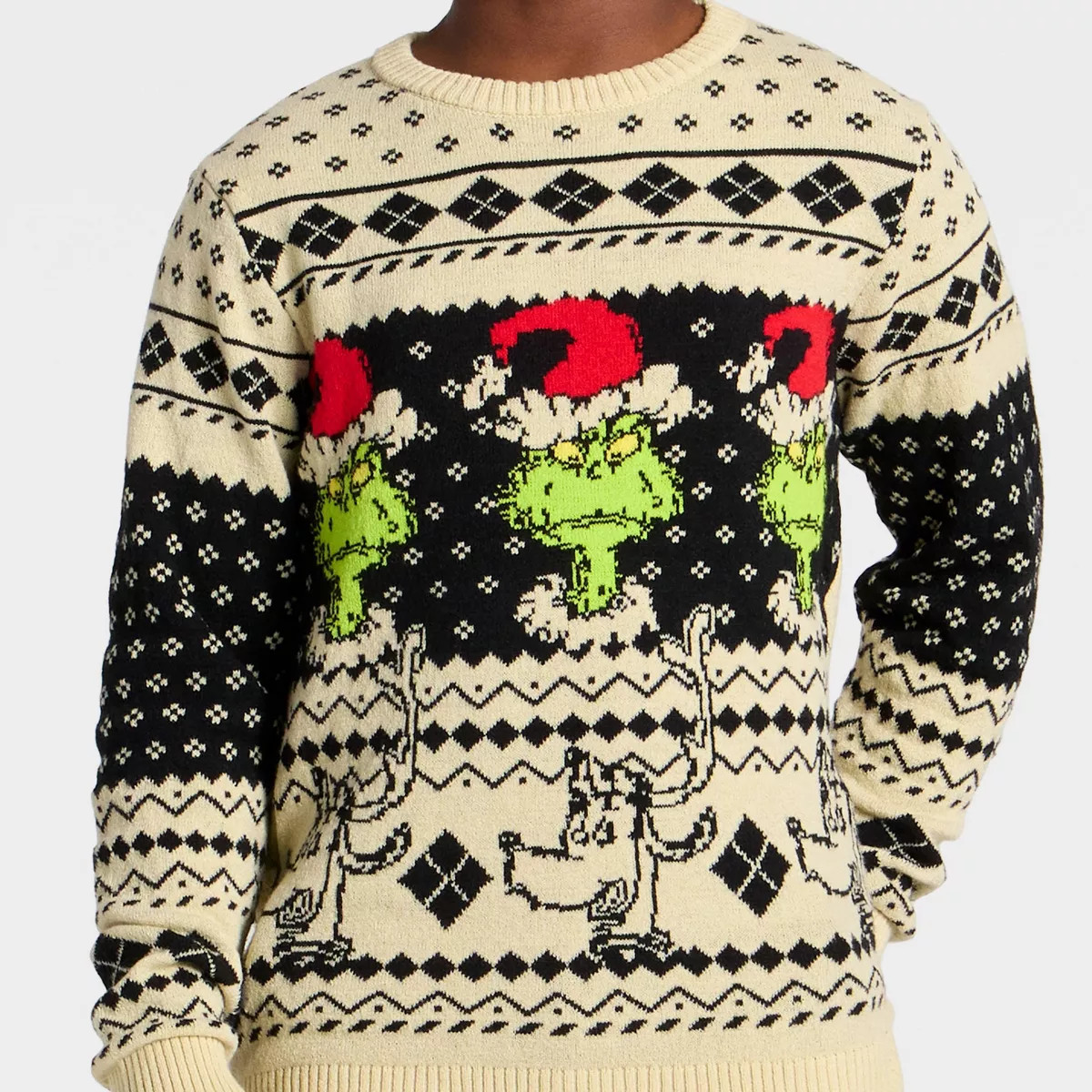 Boys' The Grinch and Max Holiday Knit Sweater - Brown | Target