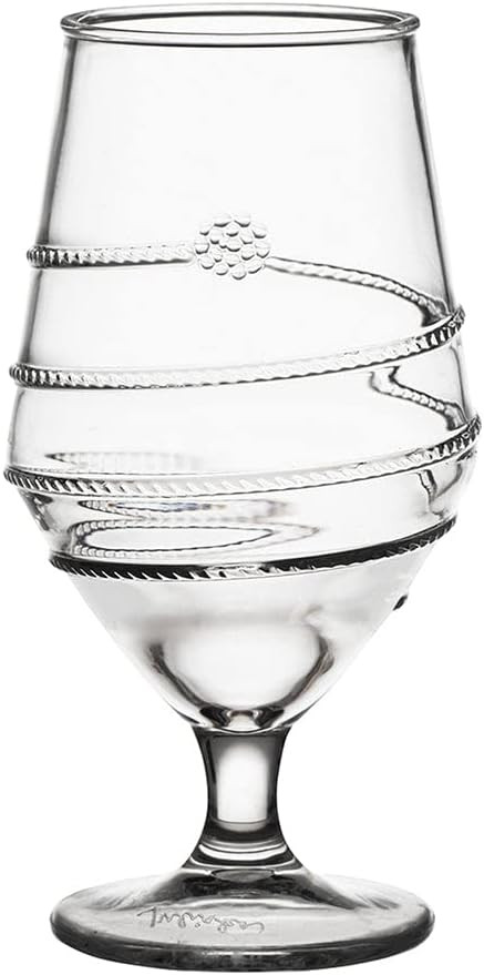 Juliska Amalia Acrylic Goblet, Acrylic Glass - Unbreakable, Clear Acrylic, Embossed Drinking Glas... | Amazon (US)