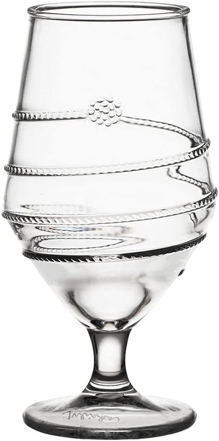 Juliska Amalia Acrylic Goblet, Acrylic Glass - Unbreakable, Clear Acrylic, Embossed Drinking Glas... | Amazon (US)