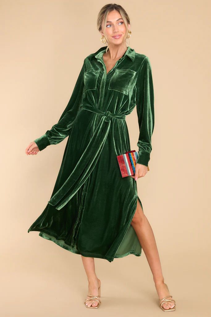 Just Watch Emerald Green Midi Dress | Red Dress 