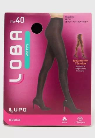 Meia-Calça Lupo Warm Loba Preto | Dafiti (BR)