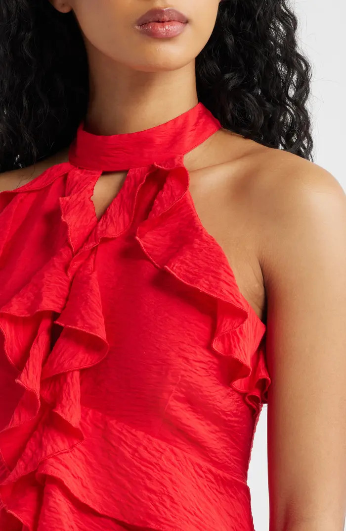 Ruffle Trim Halter Top | Nordstrom
