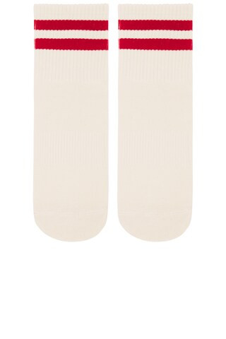 Striped Half Crew Grip Sock in Cream Lava Red | Revolve Clothing (Global)