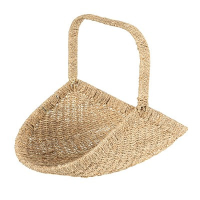 Household Essentials Woven Seagrass Flower Basket with Detachable Handle | Target