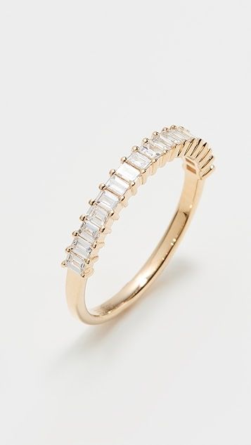 14k Prong Set Diamond Baguette Ring | Shopbop