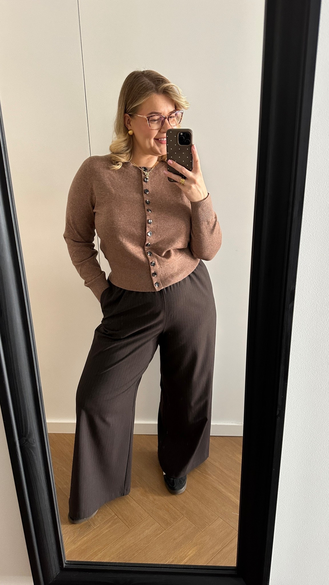 Trousers size 16 
Cardigan size L