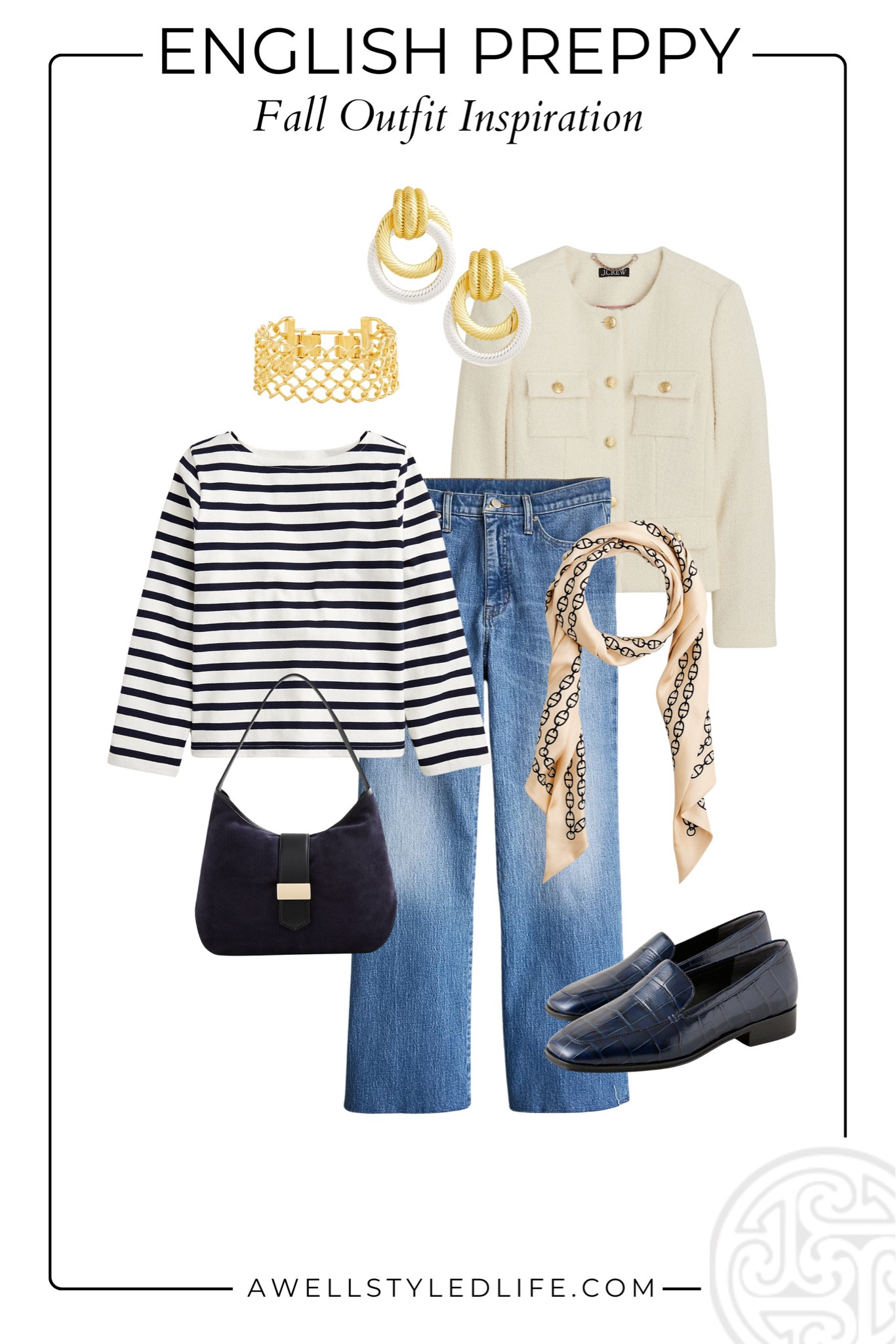 Fall Outfit Inspiration:

All items from J. Crew

#fashion #fashionover50 #fashionover60 #fallfashion #falloutfit #transitionoutfit #j.crew #englishpreppy #straightlegdenim #ladyjacket #tweed #bretonstripedshirt #stripes #loafers #comfortshoes

#LTKOver40 #LTKSeasonal #LTKStyleTip