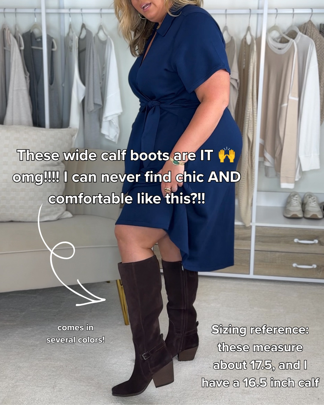 Wide calf boots I LOVE. Wearing 2X in spanx dress and 3x in undies use code Ashleydxspanx

#LTKSaleAlert #LTKPlusSize #LTKMidsize