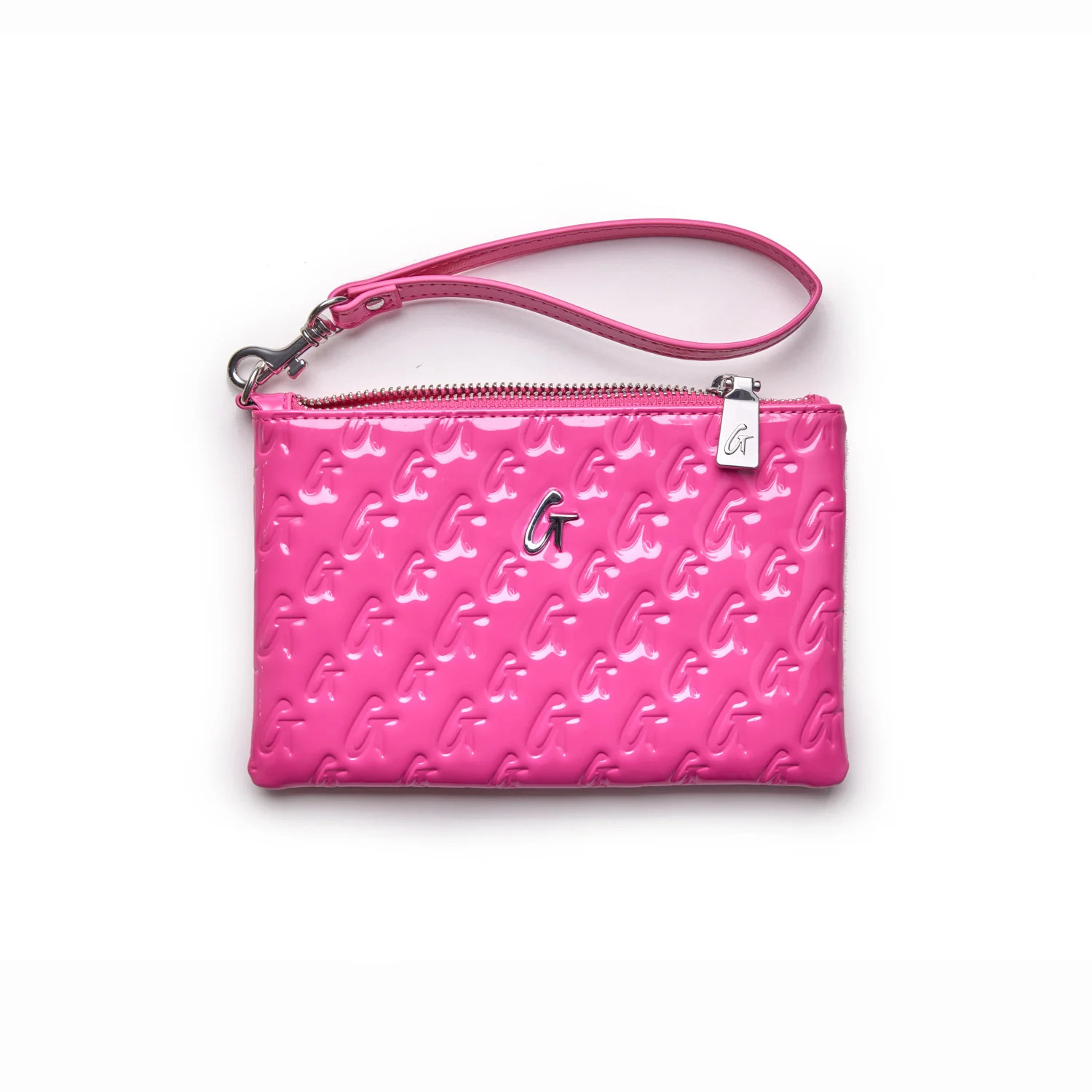 MINI MONOGRAM SILVER WRISTLET - MIRROR HOT PINK | Glam-Aholic Lifestyle