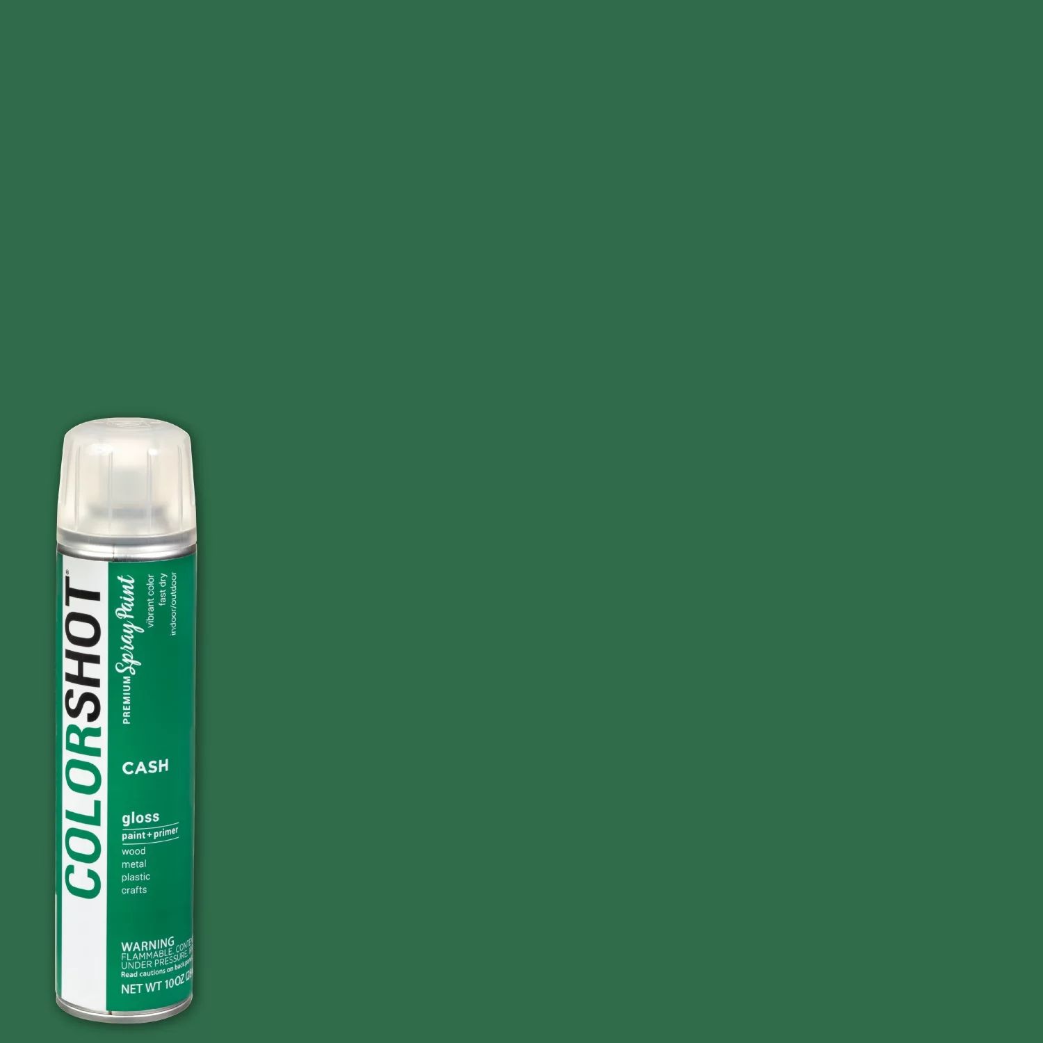 COLORSHOT Aerosol Spray Paint 10oz - Cash - Green - Gloss | Walmart (US)