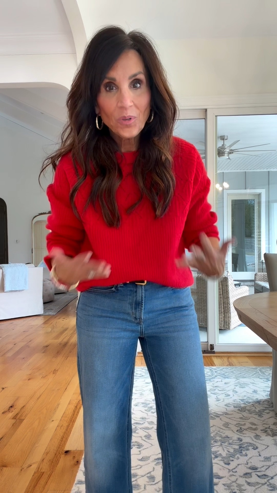 What I’m wearing- Valentine’s Day
Sweater -small
Denim 27, length 30 Twilight Blue Fray

#LTKOver40 #LTKSeasonal