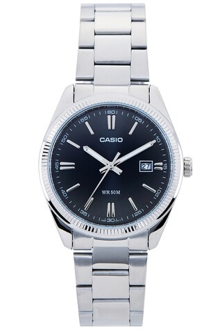 Casio MTP1302 Series Watch in Silver & Black from Revolve.com | Revolve Clothing (Global)