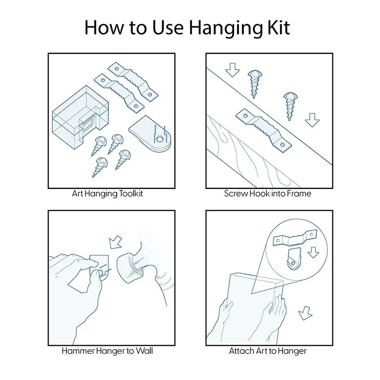 PixonSign Framed Canvas Print Wall Art Dark Brown Storm Cloud Landscape Abstract Shapes Illustrat... | Walmart (US)