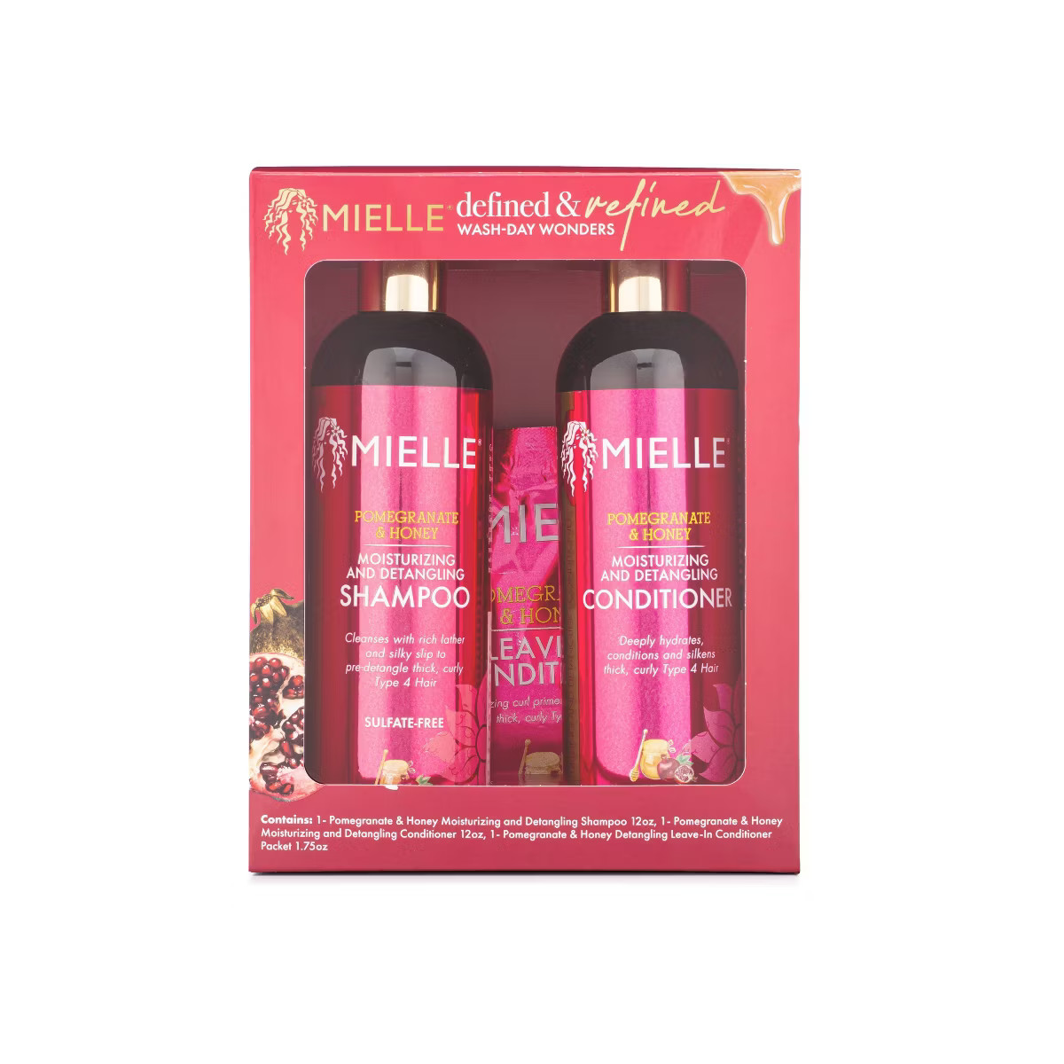 Mielle Organics Pomegranate & Honey Defined & Refined Wash Day Wonder Shampoo & Conditioner Gift ... | Target