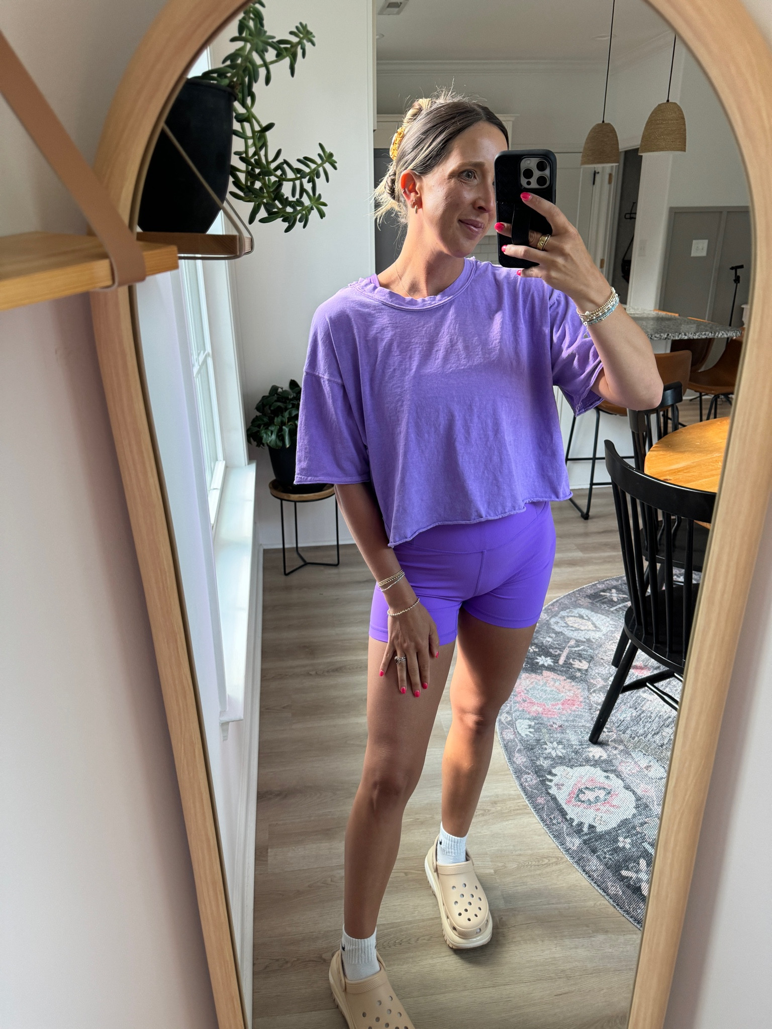 This freaking set 
I loveeeeee
Free people movement 
Medium in bra and shorts 
Small in tee 

#LTKSeasonal #LTKStyleTip #LTKFitness